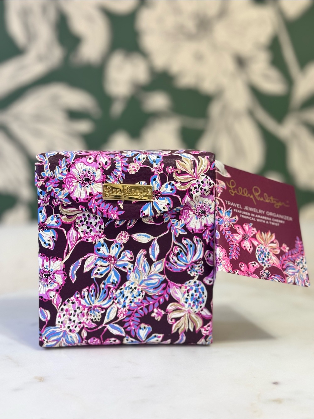 Lilly Pulitzer Purple Floral Travel Jewelry Box NWT